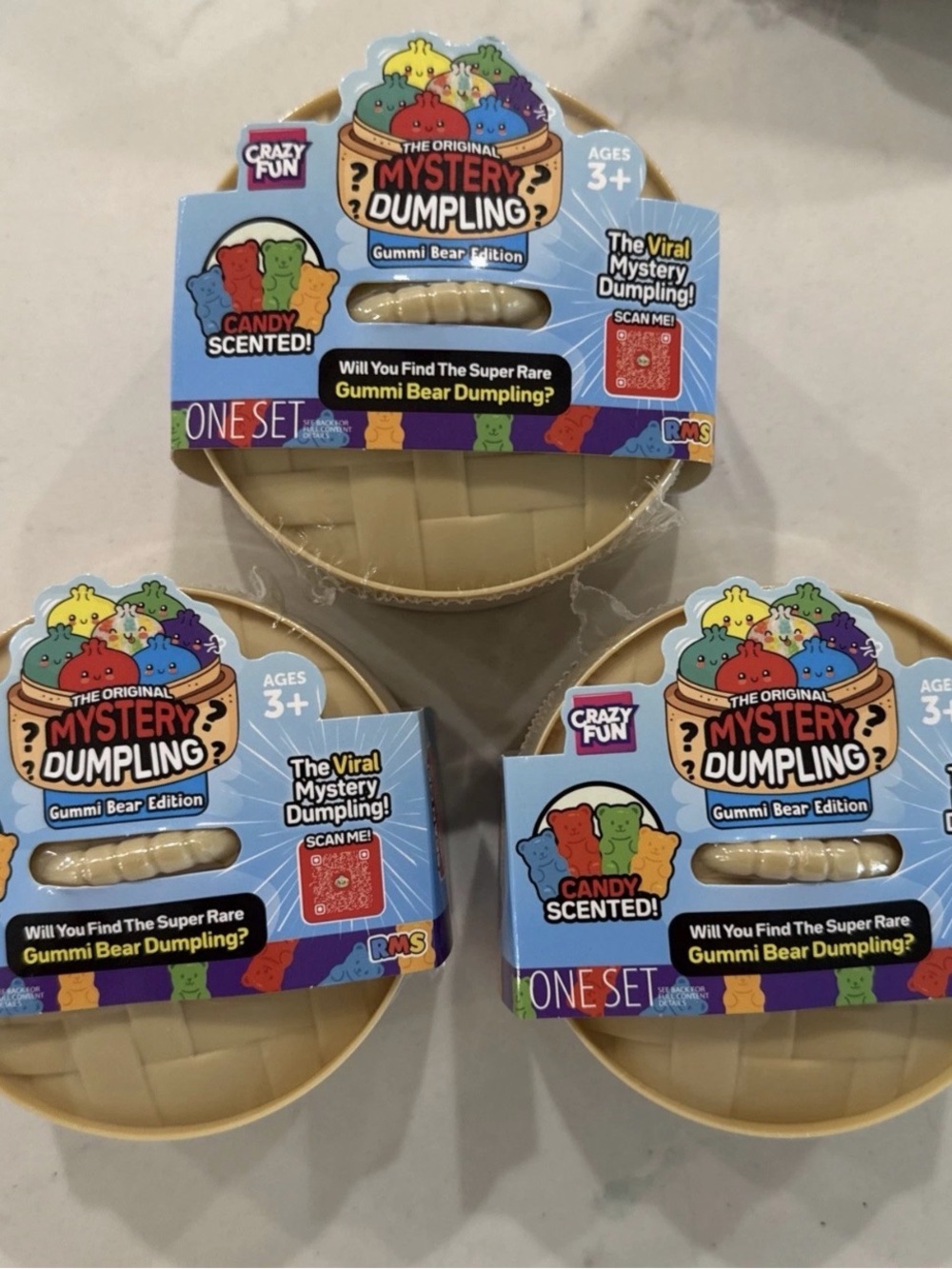 Mystery Dumpling Squishy RMS Candy Scented Gummi Bear EDITION SEALED Lot Of 3